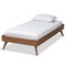 Baxton Studio Lissette Mid-Century Modern Ash Walnut Finished Wood Twin Size Platform Bed Frame 180-11159-Zoro - alternate 1